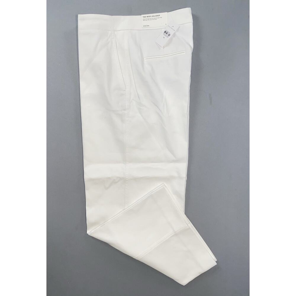 Ann Taylor White Wide Leg Crop Pants